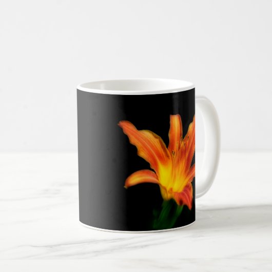 Classic ceramic mug with lily design コーヒーマグカップ (正面右)