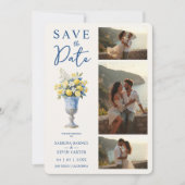 Classic Chalice Vase Mediterranean Lemons Flowers セーブザデート (正面)