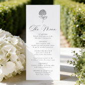 Classic Charcoal Hydrangea Wedding メニュー