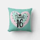Classic Charm! Sweet 16 Gift Throw Pillow クッション (正面)