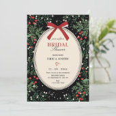 Classic cherry bow bridal shower 招待状 (スタンド正面)