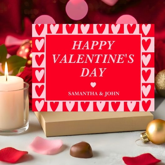 Classic Cherry Red Hearts Valentine’s Gift Card シーズンカード