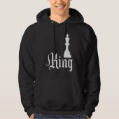 Classic Chess Design king men and womens パーカ (正面)