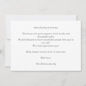 Classic Chic Baby Photo Collage Announcement Card 招待状 (裏面)