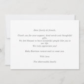Classic Chic Baby Photo Collage Announcement Card 招待状 (裏面)