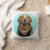 Classic Chic Breakfast Poster Golden Retriever クッション (ブランケット)