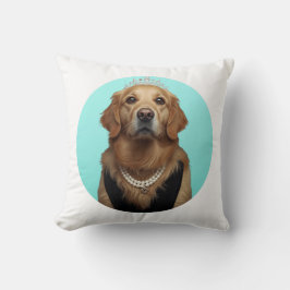 Classic Chic Breakfast Poster Golden Retriever クッション