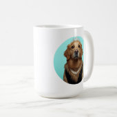 Classic Chic Breakfast Poster Golden Retriever コーヒーマグカップ (正面右)