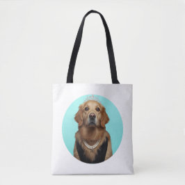 Classic Chic Breakfast Poster Golden Retriever トートバッグ