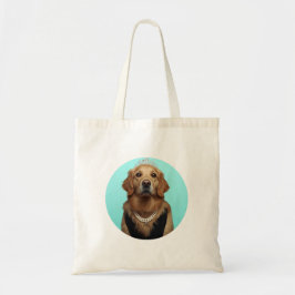 Classic Chic Breakfast Poster Golden Retriever トートバッグ