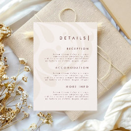 Classic Chic Cream Burgundy Damask Wedding Details エンクロージャーカード