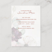 Classic Chic PurplFloral Gold Jewelry Display Card 名刺 (裏面)