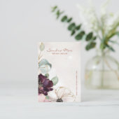 Classic Chic PurplFloral Gold Jewelry Display Card 名刺 (スタンド正面)