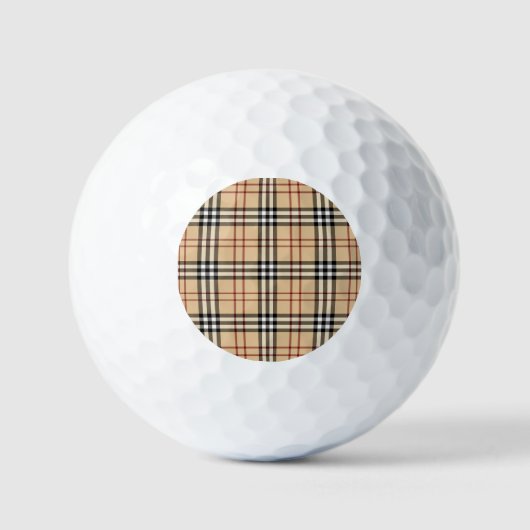 Classic Chic Scottish Tartan Pattern ゴルフボール (正面)