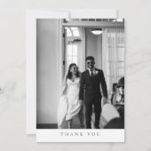 Classic Chic Wedding Photo Thank You Card サンキューカード (正面)