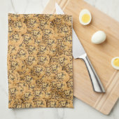 Classic Chocolate Chip Cookies Pattern Towel キッチンタオル (四つ折り)