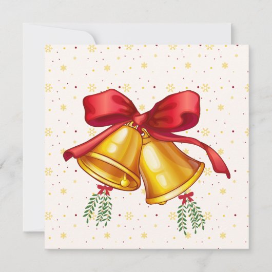 Classic Christmas Bells Holiday Card (正面)