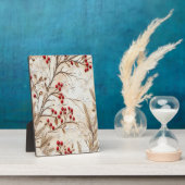 Classic Christmas Berries and Snowflakes フォトプラーク (側面)