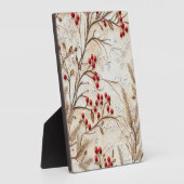 Classic Christmas Berries and Snowflakes フォトプラーク (側面)