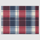 Classic Christmas Blue and Red Plaid 薄葉紙 (正面)