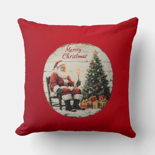 Classic Christmas Buffalo Plaid Pillow クッション (正面)