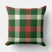 Classic Christmas Buffalo Plaid Pillow  クッション (正面)