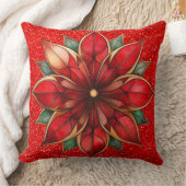 Classic Christmas Buffalo Plaid Pillow クッション (ブランケット)