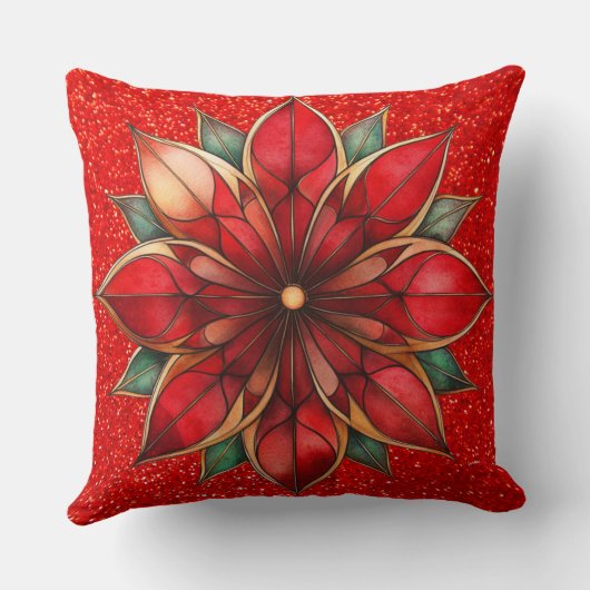 Classic Christmas Buffalo Plaid Pillow  クッション (裏面)