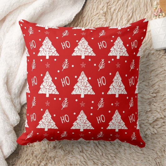 Classic Christmas Buffalo Plaid Pillow クッション (ブランケット)