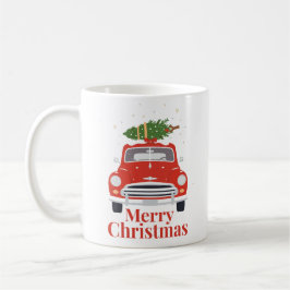 Classic Christmas Car コーヒーマグカップ