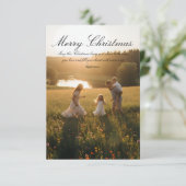 Classic Christmas Card – Joyful Holiday Wishes 招待状 (スタンド正面)