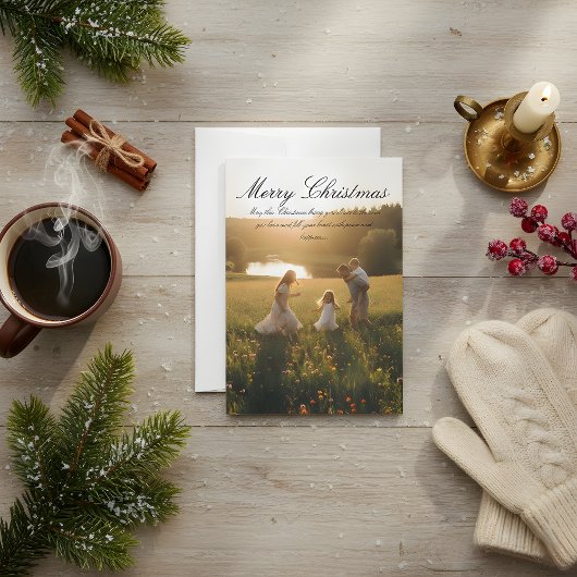 Classic Christmas Card – Joyful Holiday Wishes 招待状