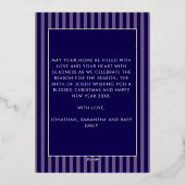 Classic Christmas Carol Christian Nativity Photo 箔シーズンカード (裏面)