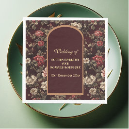 Classic Christmas Chinoiserie Romantic Wedding  スタンダードランチョンナプキン