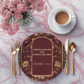 Classic Christmas Chinoiserie Traditional  Wedding ペーパープレート