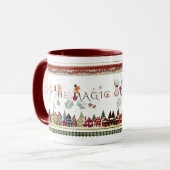 Classic Christmas Decorative Festive Jolly マグカップ (正面左)