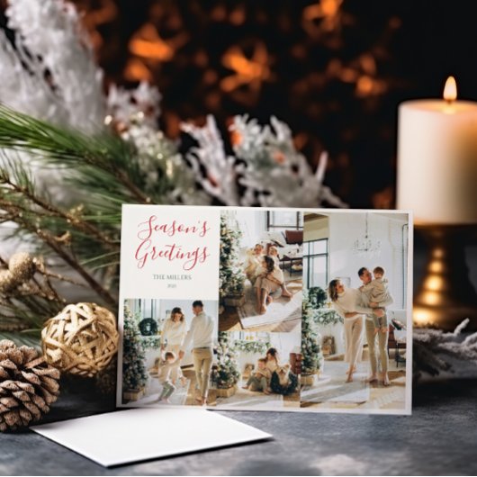 Classic Christmas Elegant Photo Card | Family シーズンカード