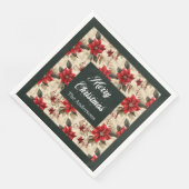 Classic Christmas Flowers Napkins Rustic Elegance (コーナー)