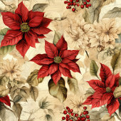 Classic Christmas Flowers Tablecloth Cozy Style テーブルクロス