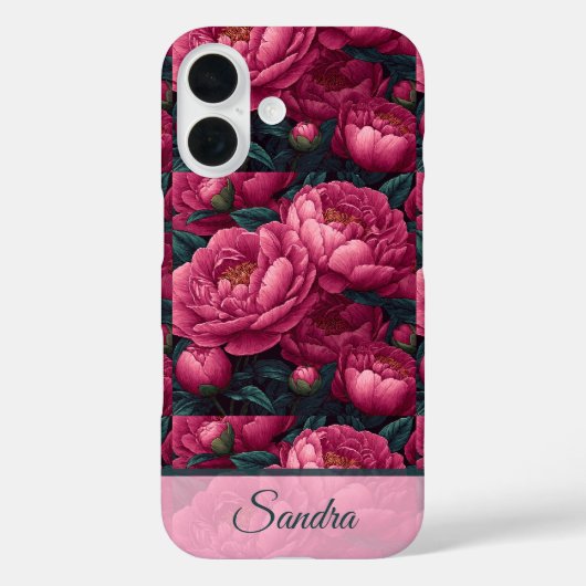 Classic Christmas Gift Peony Custom Case-Mate iPhoneケース (裏面)