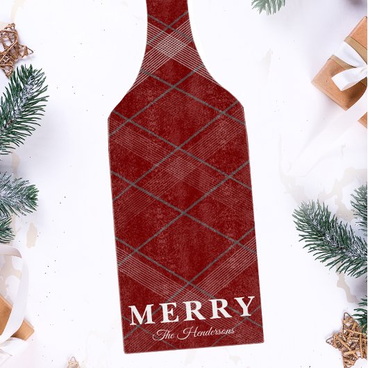 Classic Christmas Gingham Custom カッティングボード