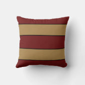 Classic Christmas Gold And Red Stripes クッション (裏面)