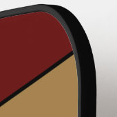 Classic Christmas Gold And Red Stripes ピックルボールラケット (左詳細)