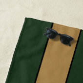 Classic Christmas Green And Gold Stripes ビーチタオル (インサイチュ)