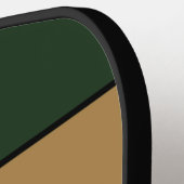 Classic Christmas Green And Gold Stripes ピックルボールラケット (左詳細)