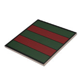 Classic Christmas Green And Red Stripes  タイル (側面)