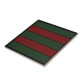 Classic Christmas Green And Red Stripes タイル