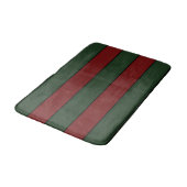 Classic Christmas Green And Red Stripes バスマット (アングル)