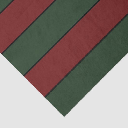 Classic Christmas Green And Red Stripes 薄葉紙 (詳細)
