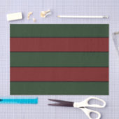Classic Christmas Green And Red Stripes 薄葉紙 (クラフト)